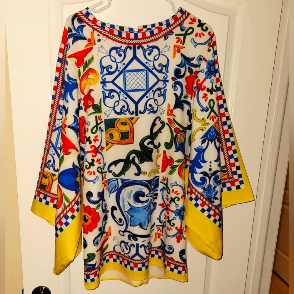Dress/blouse, multicolour, ideal for a night out